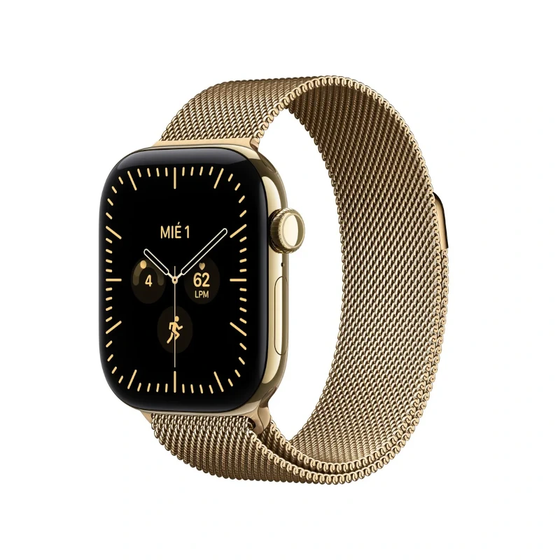 Apple Watch S12 CEL 42 Milanesa Dourado