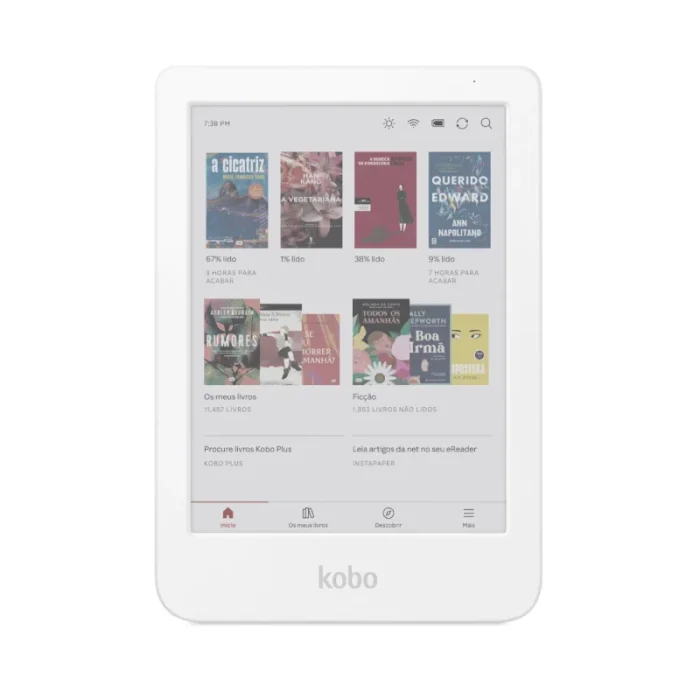 clara colour kobo branco frente