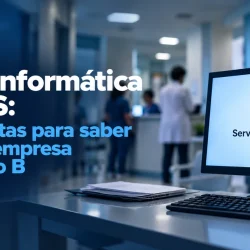 Falha informática no SNS: monitor com aviso de serviço indisponível num corredor de hospital