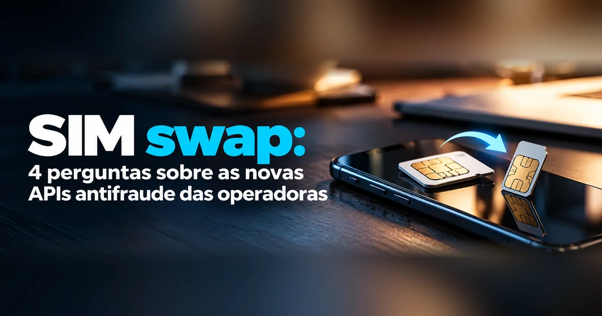 SIM swap: troca de cartão SIM num telemóvel, com o título do artigo