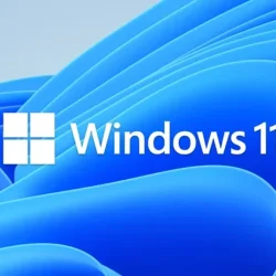 Logótipo do Windows 11 sobre um fundo azul